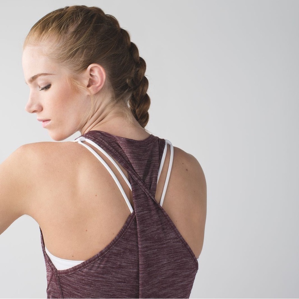 Lululemon &go Everywhere Tank Heathered Bordeaux Drama - Picture 4 of 8